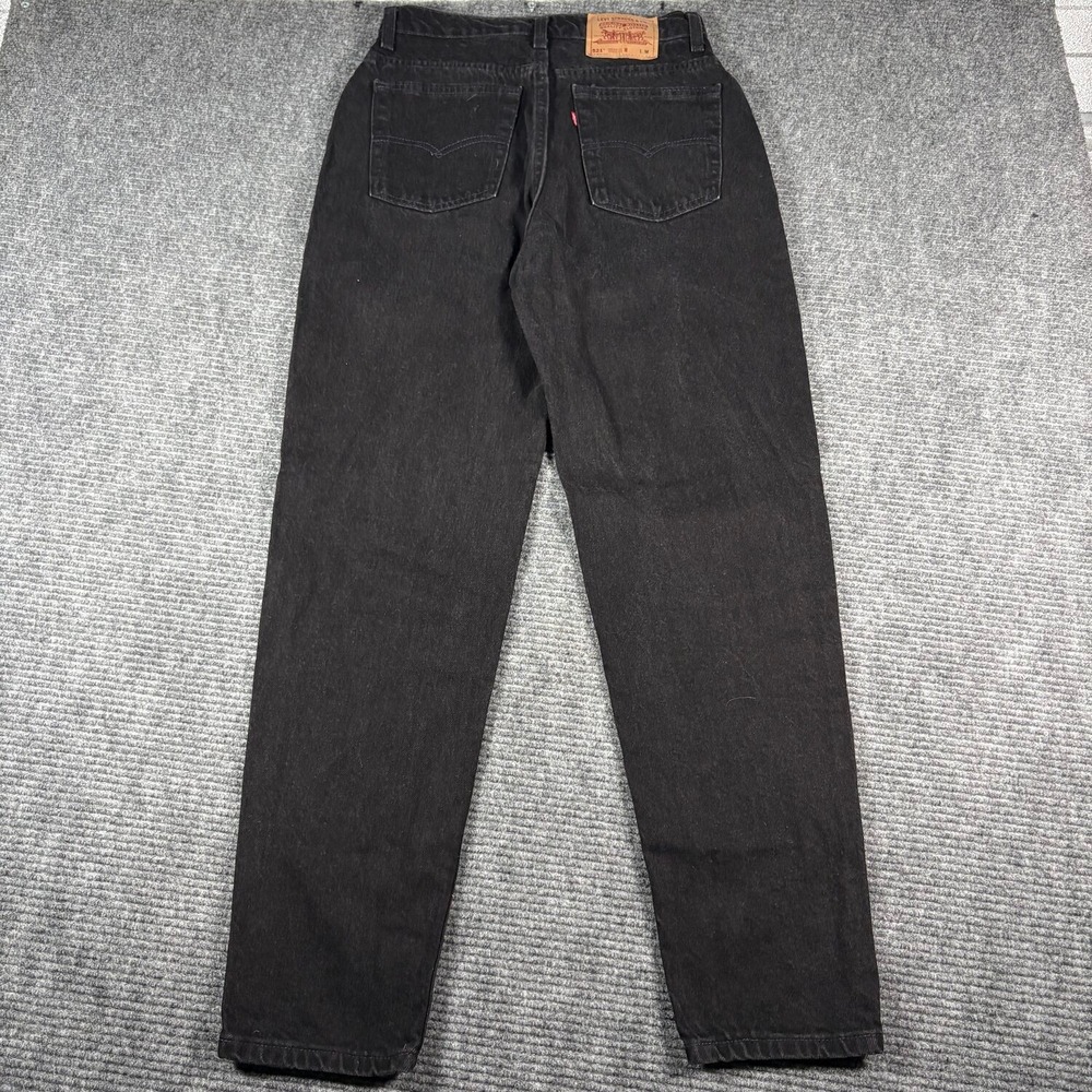 Vtg Levis 521 Tapered Fit Jeans Womens 12 Med Black Excellent 90s High Rise y2k